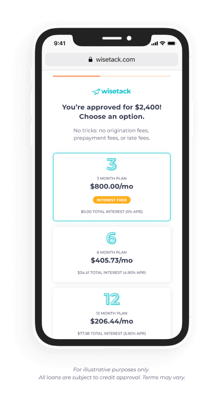 Wisetack Payment Calculator Wisetack Payment Calculator Screenshot